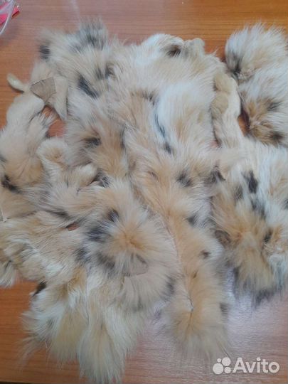 Обрезки меха песца под рысь