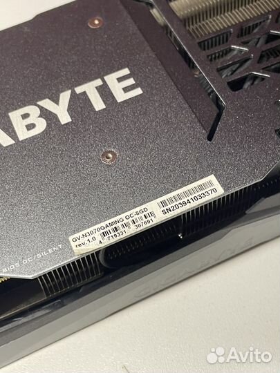 Видеокарта Gigabyte RTX 3070 Gaming OC