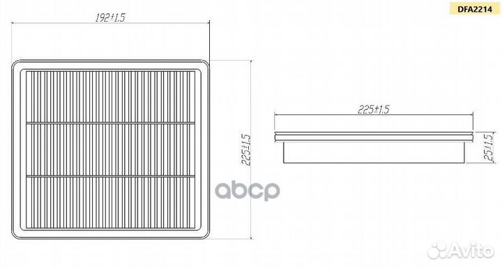 Фильтр воздушный doubleforce DFA2214 double force