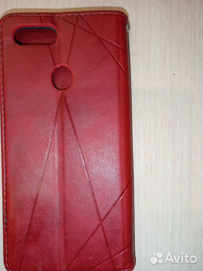 Кожаный чехол-книжка для oppo A3s