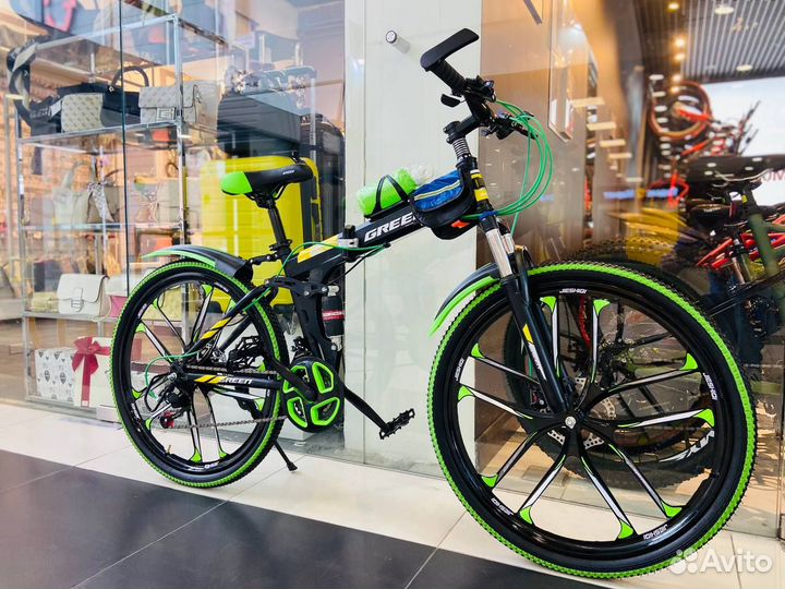 Складной велосипед на дисках Green 26'' зеленый