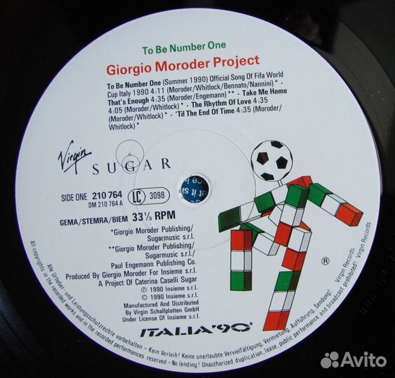 Giorgio moroder project - TO BE number ONE / 1990