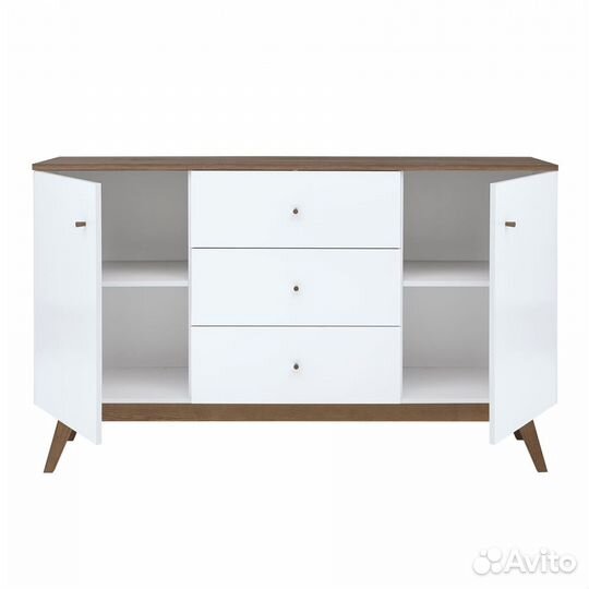 Тумба Хеда (Heda) KOM2D3S белый,лиственница сибирс