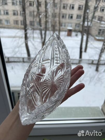 Хрустальная ваза (конфетница/ салатник) СССР