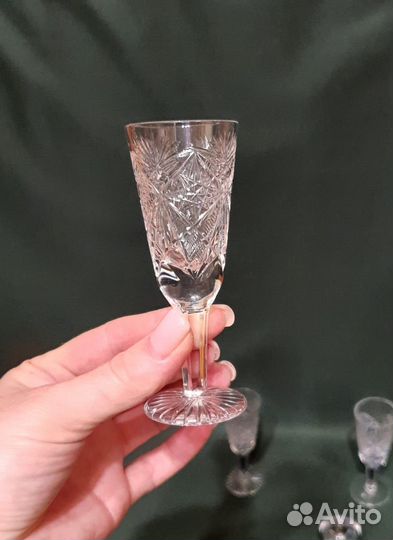 Графинчик с рюмочками. 250 мл. Хрусталь