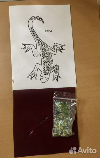 Набор для вышивания бисером Ящерица