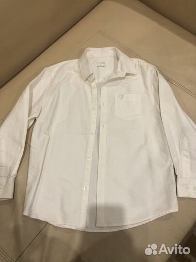 Рубашка next school белая