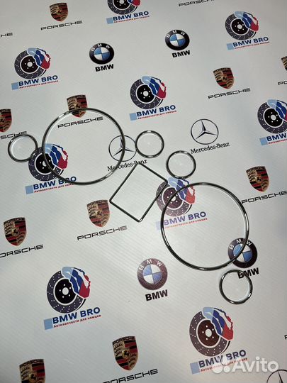 Кольца панели приборов Audi A6 C5 A4 B5 A3 8L хром