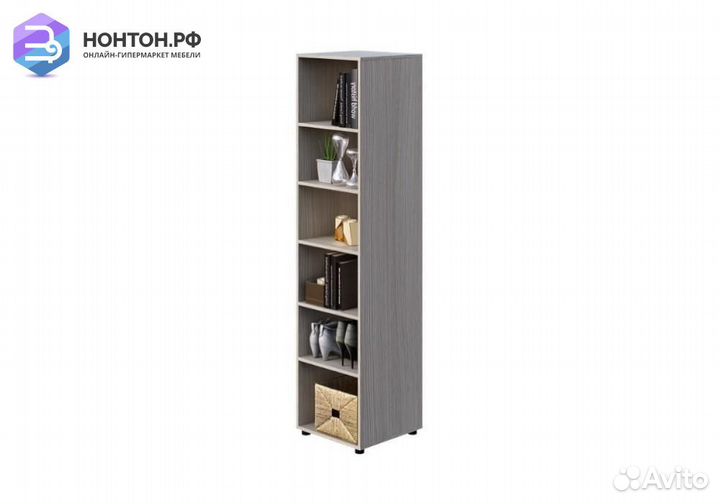 Стеллаж Мийа-3А ясень шимо светлый / бежевый / фот