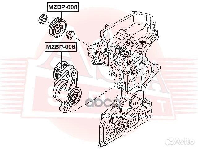 Ролик обводной приводного ремня mzbp008 asva