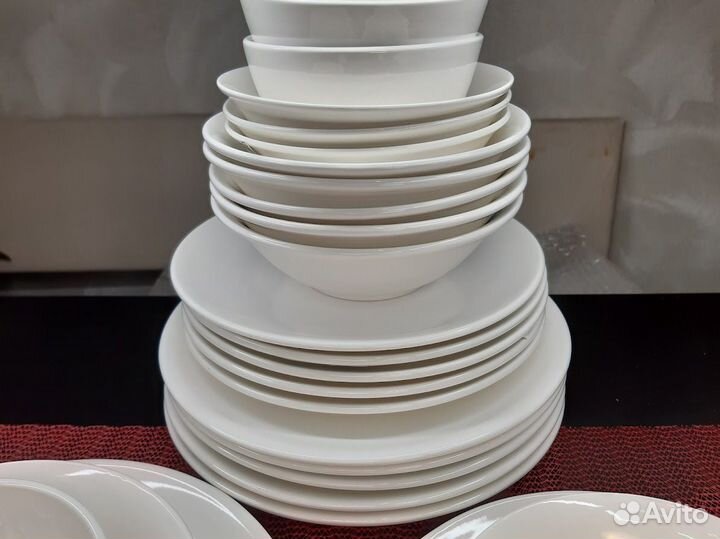 Тарелки и салатники из упрочненного фарфора White