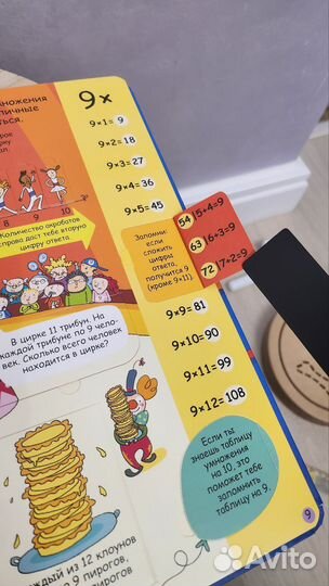 Книга с окошком Таблица умножения