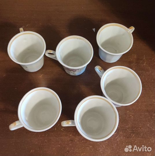 Чайные чашки (6 шт, объём 100 мл)