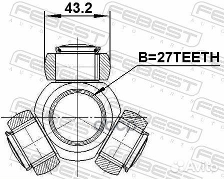 Трипоид 27X43.2 toyota RAV4 05- 0116MCV30 Febest