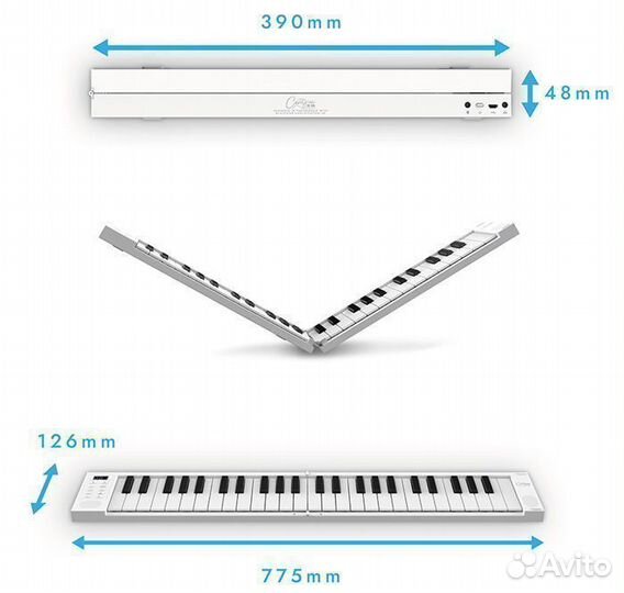 Портативное складное электропианино Blackstar carr