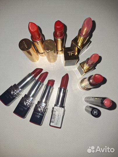 Помады dior, Tom Ford, Chanel, sisley, gucci