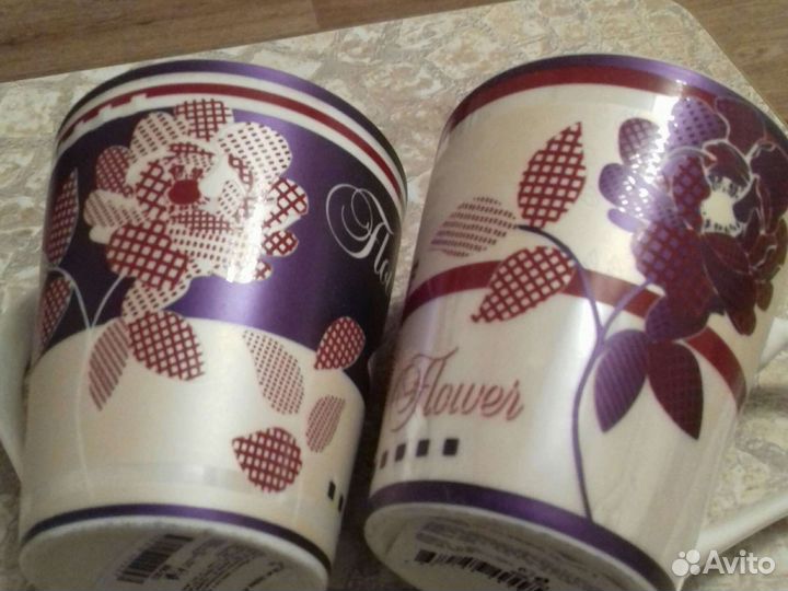 Кружка фарфоровая 2 шт, абсолютно новые