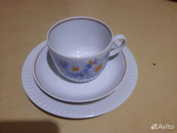 Чайный набор.ссср. Чашки с блюдцами СССР