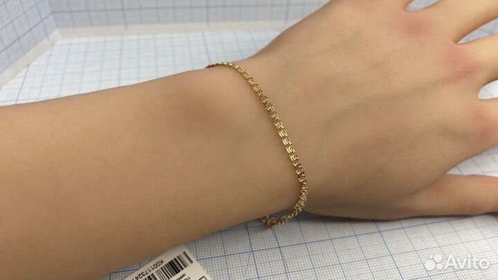 Золотой браслет 17 см