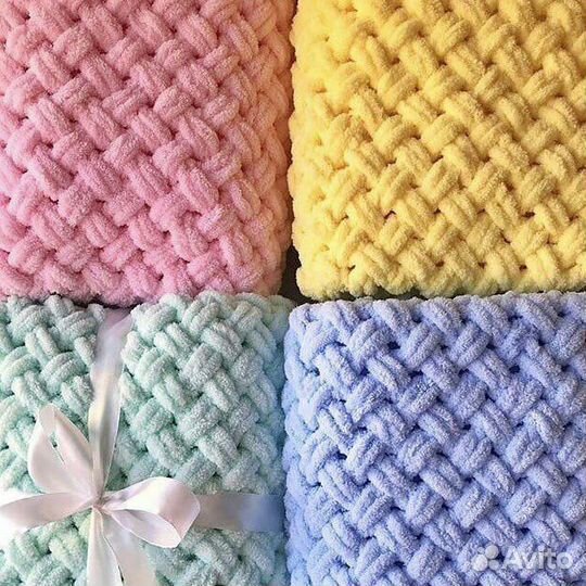 Плед из alize puffy