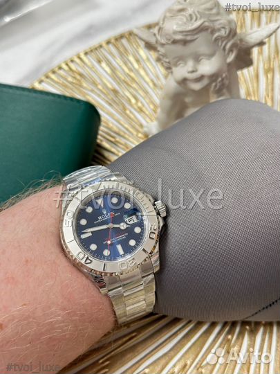 Часы Rolex yacht master blue синий циферблат