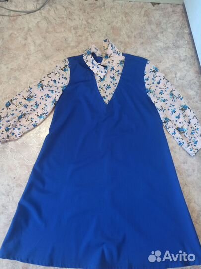 Платье летнее синее 44/46