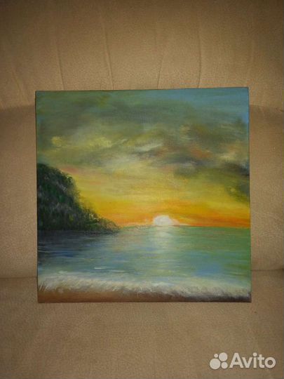 Морской пейзаж, живопись