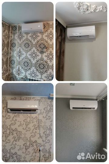 Монтаж кондиционера,закладка коммуникаций в штробу