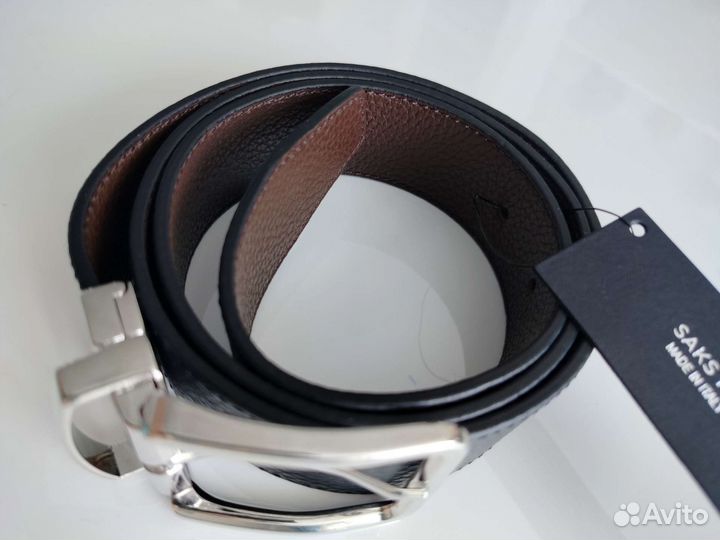 Мужской кожаный ремень размер 34