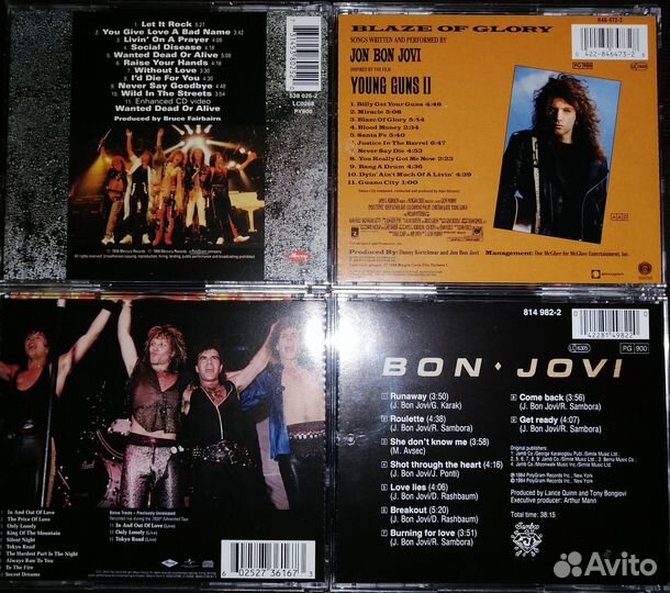 Группа Bon Jovi, CD, Сд диски