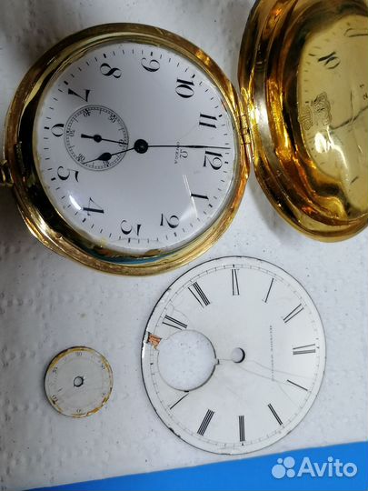 Золотые карманные часы ILLinois watch co