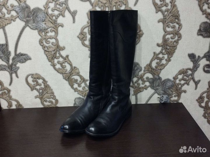 Сапоги женские кожаные