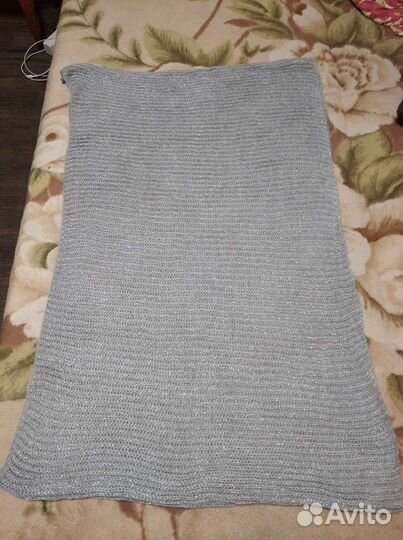 Снуд хомут женский вязаный с серебряной нитью