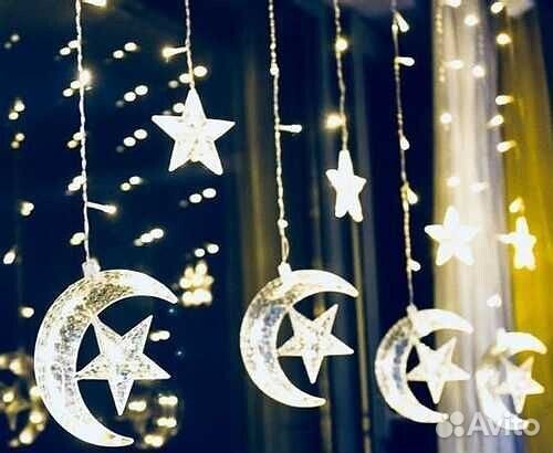 Гирлянда Штора и Звезды