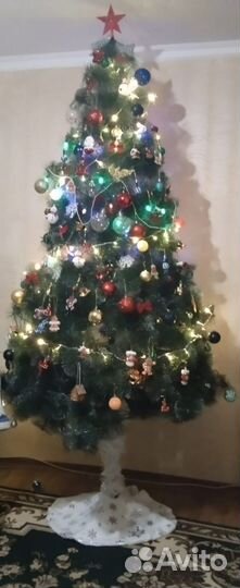 Ель искуственная заснеженная 220 бу