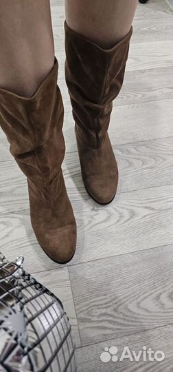 Сапоги женские коричневые