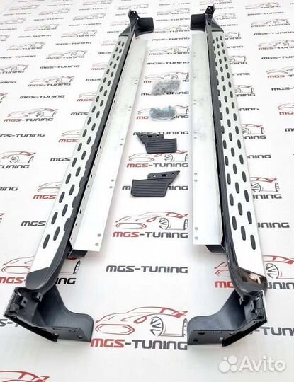 Пороги KIA Carnival 2020+ Черные