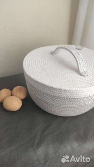 Корзина из хлопкового шнура для уюта