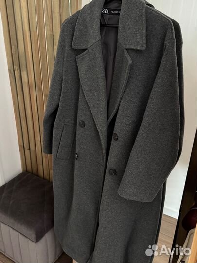 Пальто двубортное zara