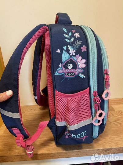 Ранец рюкзак школьный для девочки Orange bear