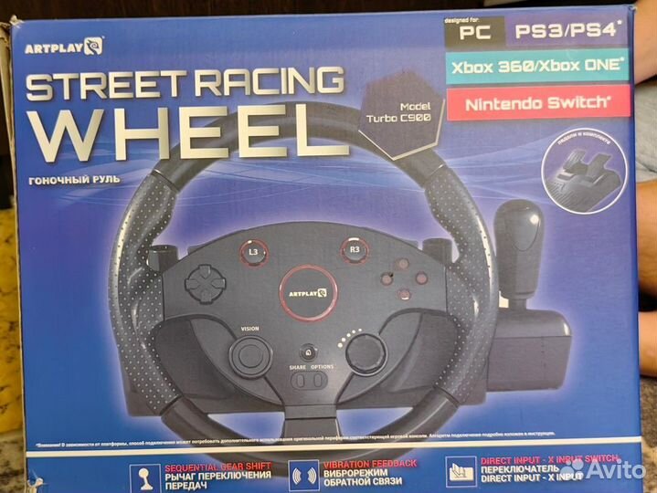Гоночный руль для PS, xbox, пк