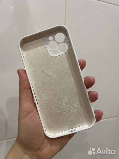 Новый чехол на iPhone 12 pro белый + стекло