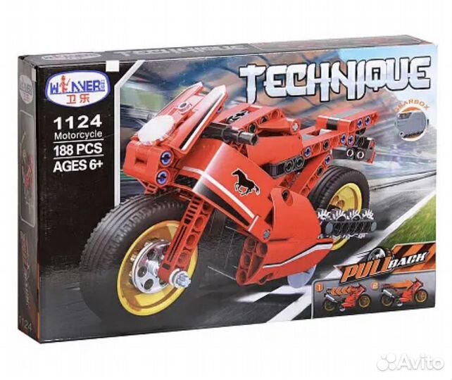 Конструктор мотоцикл с инерционным механизмом