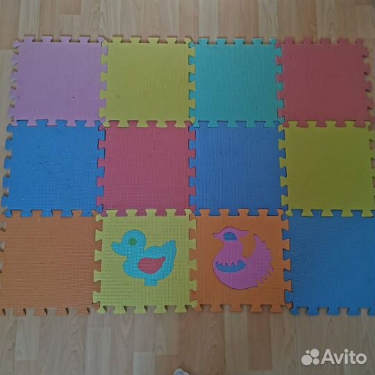 Детский коврик пазл 12 шт