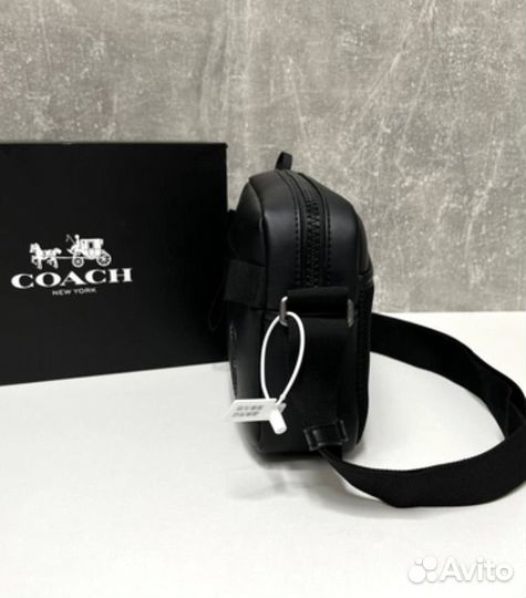 Мужская сумка Coach натуральная кожа