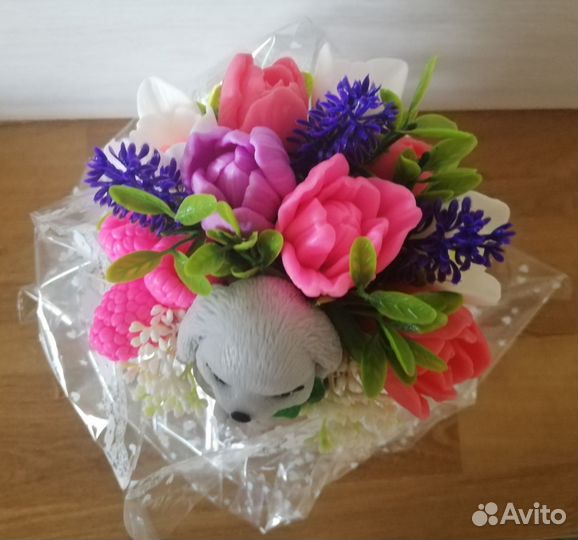 Букет из мыльных цветов