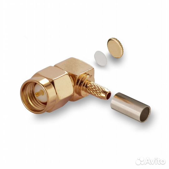 Разъем S-121L SMA(male) RG-174, RG-316 угловой обж