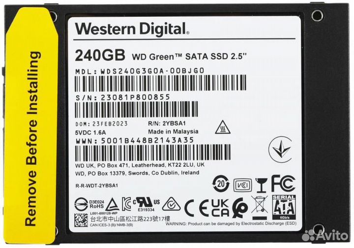 SSD жесткий диск WD Green WDS240G3G0A 240гб, 2.5