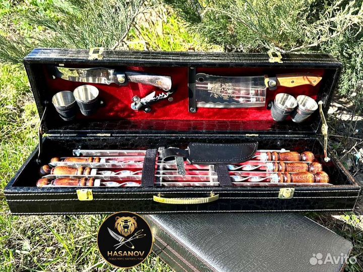 Шашлычный набор для пикника в чемодане