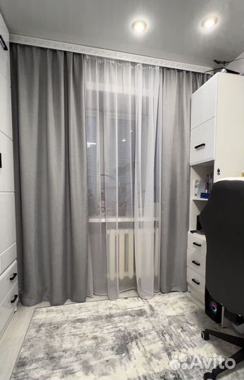 Готовые шторы серые